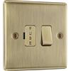British General BG Electrical NBS50 - Modulo di connessione con fusibile commutato in metallo antique brass