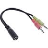 InLine 99312 a 0.15 m 3.5 mm 2 x 3.5 mm nero, verde, rosso cavo audio - cavi audio (0,15 m, 3.5 mm, 2 x 3.5 mm, Lei, lui, Nero, Verde, Rosso)