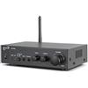 Dynavox Mini amplificatore CS-PA8, amplificatore digitale stereo, terminali di collegamento avvitabili, antenna BT integrata e connettore cuffie, nero