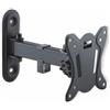 PureMounts FM11-100 montaggio a parete per televisori con 33-69 cm (13-27 ), VESA: 100x100, inclinabile: 3 ° / -12 °, orientabile: +/- 90 °, distanza dal muro: 65-200 mm, carico massimo: 25 kg , nero