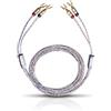 OEHLBACH Twin Mix Two 500 - Lautsprecherkabel-Set versilbert 2 x 6,0 mm², mit Kabelschuh-Verbinder - Made in Germany - 2 x 5 m - glasklar