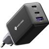 NOVOO Caricabatterie USB C da 67W con 1 cavi PD 100 W Type-C, Caricatore da muro compatto veloce PPS GaN III a 3 porte, per MacBook Pro 14'', Dell XPS 13, iPad Pro, iPhone 15, Galaxy S24 Ultra