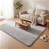 VOUNOT® Tappeto Morbido a Pelo Corto 140x200 cm, per Salotto e Camera da Letto, Lavabile in Lavatrice, con Doppio Sistema Antiscivolo, Stile Moderno, Grigio