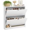 WELL HOME MOBILIARIO & DECORACIÓN Well Home Scarpiera Adaja con 2 scomparti in colore bianco 70,3 x 16,55 x 85,2 cm