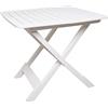 Dmora Tavolo da Esterno Comegli 79x72x70h cm Bianco 4 Posti Tavolo Tavolo Pieghevole Rettangolare, Lunghezza Massima 79 cm Made in Italy