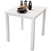 Woodroom Tavolo da pranzo Kota Hevea laccato massiccio (bianco, 70 x 70 cm)