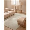 Ted Baker - Kensington Tappeto di lana Victoria, fatto a mano e naturale, morbido tappeto soggiorno, effetto profondo, motivo geometrico bohémien, Skandi per soggiorno, camera da letto - crema, 160 x