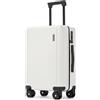 Ruausine Valigia Cabina 55x40x20,Trolley Rigido con 4 Rotelle, Bagaglio a Mano Approvato dalle Compagnie Aeree, Lucchetto TSA,Valigia da Viaggio Leggera - Garanzia 1 Anno (Bianco, 20 IN)