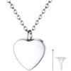 FindChic Collana con Ciondolo Urna per Ceneri a Forma Cuore in Acciaio Inossidabile Ciondolo Portaceneri Cane Gatto Collana Nome/Foto Personalizzata