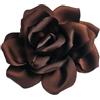 Baesics Spilla a forma di fiore rosa cioccolato effetto seta - spilla da donna 2 in 1 e clip per capelli stile vintage fiore elegante boho chic accessorio per blazer abito cappello, giacca matrimonio