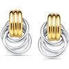 LeCalla, Orecchini a bottone da donna in argento Sterling 925, con nodo celtico, design classico, strutturato, gioielli regalo per compleanno, anniversario e occasioni speciali, 18mm by 12mm, Argento