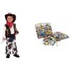 Ciao-Cowboy Rodeo Kid costume travestimento bambino (Taglia 4-6 anni), Colore Marrone/Bianco, 14775.4-6 & Busta Coriandoli Lux, 300g