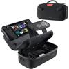 JSAUX Custodia Steam Deck e Steam Deck OLED, Case Rigido a Doppio Strato con Porta per Cavo, Cavo USB C Angolato Incluso, Grande Capacità per Caricatore e Accessori