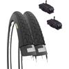 ECOVELO 2 Copertoni 700 x 35 C + Camere America Pneumatici Bici 28 x 1.35 AdultoTrekking Bike Ciclocross Gravel
