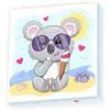 DIAMOND DOTZ Original 5D Dotz Box Koala Cream Creative 1.739 Diamond Mosaic Tiles, Quadro di circa 22 x 22 cm, set completo fai da te per bambini dagli 8 anni in su, grigio/giallo, cartone plastica,
