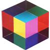 GREATRICH CMY Cube in Acrilico (60mm), Prisma Ottico per Mescolanza Colori, Physics Gadget e Oggetto da Scrivania, Giocattolo Scientifico STEM e Regalo Creativo