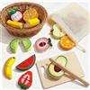 AIUNBEST Frutta in Legno da Tagliare, Giochi Bambini 2 Anni Giochi Montessori 2 Anni Accessori Cucina Bambini in Legno Velcro Perfetto come Regalo di Compleanno o per le Feste