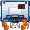 TEUVO Interno Canestro Basket da Camera per Bambini con 7 Colori LED Luci/ 4 Palline/Tabellone Elettronico, Ufficio Casa Porta Mini Canestro Basket Sport Giocattoli Regalo per 6 8 9 10 11