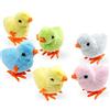 XiXiRan 6Pcs Pulcini Pasquali di Peluche, Giocattoli per Galline a Orologeria, Set Mini per Bambini, Giocattoli Saltellanti, Regali di Pasqua