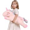 Dalmao 60 cm, motivo: unicorno gigante, peluche con unicorno, colore rosa, cuscino lombare, cuscino per bambini, ragazzi e ragazze, compleanni, Pasqua