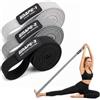 Enape® Resistance Bands - Set di 3 fasce per fitness, fasce di resistenza per allenamento di forza, costruzione muscolare delle gambe, per allenamento, yoga, pilates (grigio chiaro, grigio, nero)