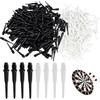 GVSS 200 punte per freccette in plastica, 4,5 mm, filettatura 2BA, punta per freccette elettroniche, punta morbida per freccette, freccette in plastica, nero e bianco