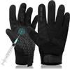 DEX FIT Guanti Antitaglio e Antiperforazione NPG420 - Protezione in Acciaio, Presa Salda, Rifiniture in Pelle PU, Touchscreen, Comodi e Resistenti per Lavoro, Airsoft; Nero 8 (M) 1 Paio