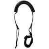 HEYTUR Coiled SUP Leash - Tavola da Surf da 10, con Cinghia a Strappo:Nero