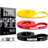 Ryher Set 3 Bande Elastiche Resistenza Pull up - Elastici Fitness per trazioni casa e Palestra -Banda Allenamento per Fitness, Crossfit, Bodybuilding(Set di 3 Bande: #1 Gialla, #2 Rossa e #3 Nera)