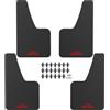 XUKEY 4 pezzi Paraspruzzi Universali Effetto Fibra di Carbonio Parafanghi Copriparafango per Auto Berlina Hatchback