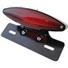 Alchemy Parts Moto LED Coda Luce con Targa Luci - Rosso Lente Nero Supporto