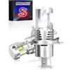 SUPAREE Lampadina H4 Auto Lampada H4 LED Lampadine h4 LED Canbus Illuminazione a 3 Lati 30000LM 80W 6500K Abbaglianti e Anabbaglianti con Ventola 1:1 Mini Plug-n-Play 2 Pezzi