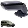 RATI ARMSTER S Bracciolo adatto per VW CADDY 2004-2020 [nero,pelle vegana] Bracciolo centrale retrofittabile con vano portaoggetti