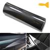 BangShou 6D Pellicola vinilica Adesiva in Fibra di Carbonio per l'Auto, per Interni/Esterni Impermeabile, Anti Bolle, Luminoso (Nero 300 * 30cm)