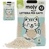 MOLY X2 Sabbia ecologica per gatti Tofu naturale 5,6 kg 7,4 L | Sabbia vegetale biodegradabile maiz e bambù | Agglomerante ad alto assorbimento | Senza polvere | Lecho minerale compostabile