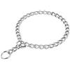 HAPPY HACHI Collare Strozzo Acciaio Ferro Collar per Cani Resistente Catena Serpente Collari per Cane Grandi Media per Allenamento (304 S:3.0mm*50cm, Argento)