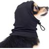 Katzinst Cappuccio per cani per collo e orecchie, paraorecchie protezione dal rumore sollievo dall'ansia e calmante per le orecchie del cane, caldo cappuccio invernale per animali domestici protezione