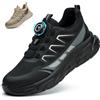 RASEARY Scarpe Antinfortunistiche Uomo Donna Leggere Scarpe da Lavoro Comode Scarpe da Antinfortunistica con Punta in Acciaio Traspiranti Antiscivolo Scarpe Protettive Industriali，Nero EU 42