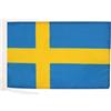 AZ FLAG Bandiera Svezia 45x30 cm - Bandierina Svedese 30x45 cm Cordicelle