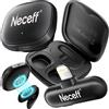 Neceff Microfono Wireless iPhone Lightning Mini Microfono Lavalier per iPhone 14 13 12 11 Pro Max Microfono per Video Social YouTube TikTok Clip Magnetica Cancellazione Rumore AI Registrazione 32 Ore