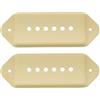 Musiclily Pro 49,2mm P90 Dog Ear Copri Pick Up Short/Low Posizione del Manico Pickup Covers per USA Les Paul/Epiphone Stile Vintage, Crema (Set di 2)