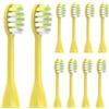 SAVTMVAS 10 testine di ricambio per spazzolino elettrico Philips One Sonicare, testine di ricambio, per HY1100 e HY1200, colore giallo