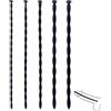 ZEXIJOW Dilatatore uretrale per pene,5 pezzi,Dilatatore uretrale da 300 mm con connettore,Asta uretrale filettata in silicone morbido,Giocattolo SM per adulti,Nero (Grande)