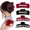EKKONG Mollettone Capelli Donna Grandi in Silicone, 4 Pezzi Pinza per Capelli Grande, Fermagli per Capelli Morbidi, Hair Claw Clips, Accessori Antiscivolo per Capelli Sottili e Spessi Donne Ragazze (C)