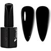 VENALISA Smalto in gel per unghie, per lampada UV, per manicure, lunga durata, 15 ml, colore nero