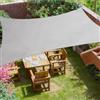 CIXMUS Tenda a Vela Ombreggiante 4x5m Impermeabile Anti-UV Rettangolare, Vela Parasole in Tessuto Oxford 420D Alta Densità, Telo per Esterno, Giardino, Balcone, Terrazzo, Corde Incluse