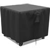 Fenghome Copertura per braciere, impermeabile, quadrata, con orlo regolabile, per mobili da giardino, braciere, tavolo, resistente e antivento, 84 x 84 x 61 cm, colore nero