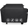 Denmay Copertura Per Barbecue Weber Searwood XL 600, Modello 3400146, Impermeabile E Resistente Ai Raggi UV, Nero