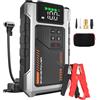 Eigotrav Booster Avviamento Auto con Compressore d'aria Avviatore Emergenza per Auto da 6000A (10L Benzina/8.5L di Gasolio) 12V con 3 Modalità Torcia Avviatore Batteria Portatile