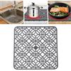 VIVIIHOO Vassoio lavandino 30x30 cm, Tappetino in Silicone con Piedini di Supporto, Tappetino Anti-Scorrimento e Antiscivolo per Cucina (Grigio Scuro)